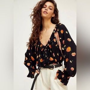 New Free People Intimately Free People Poppy Printed Bodysuit